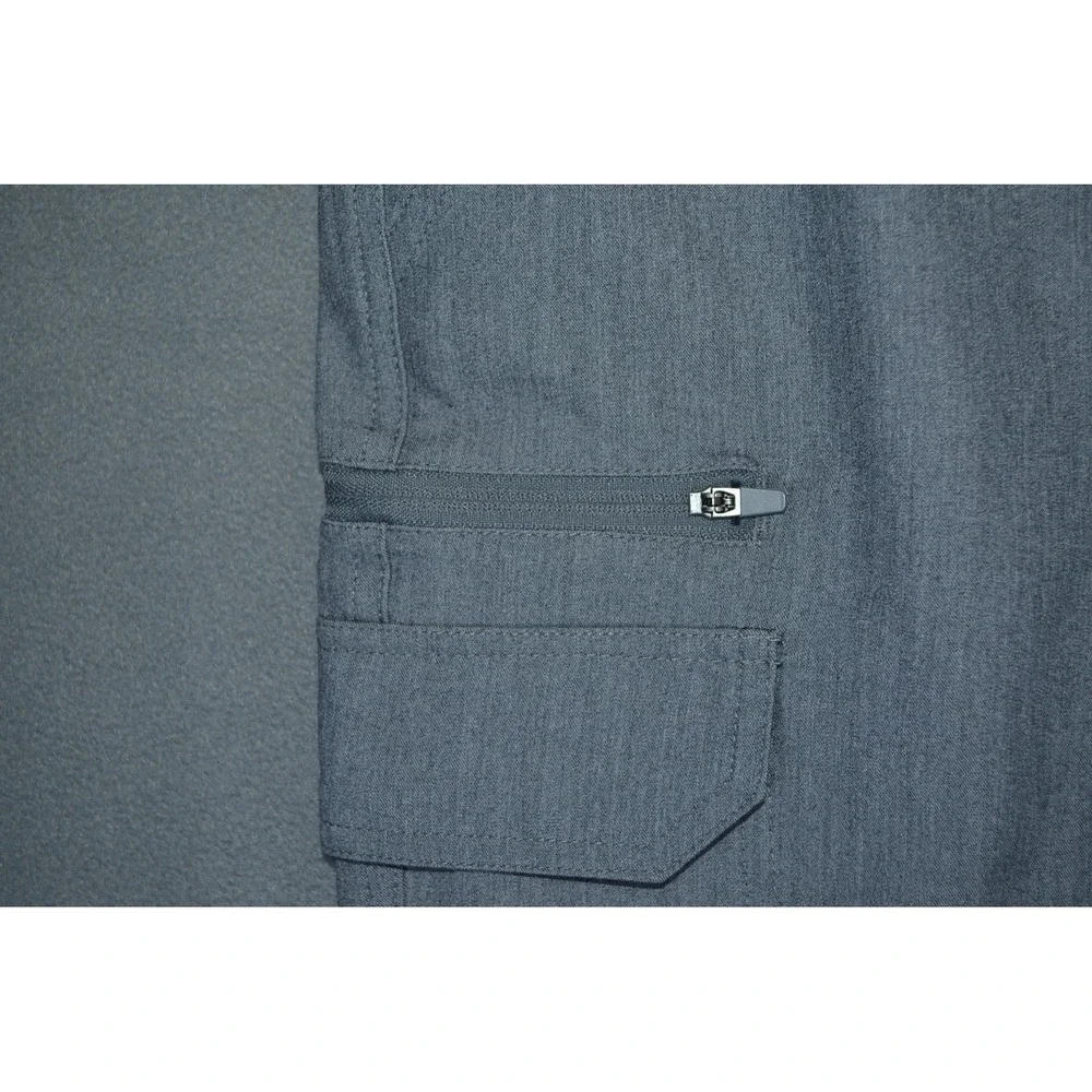 FIGS Technical Collection Cargo Scrub Pants Gray Womens Sz Large Straight Leg